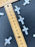 آویز سنگ طبیعی تراش صلیب