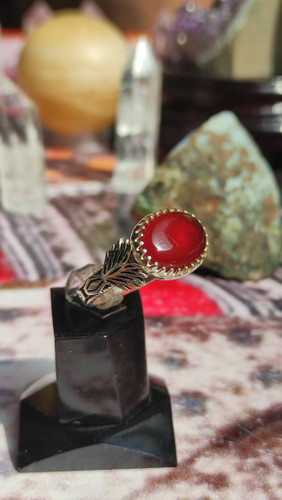 انگشتر مردانه نقره 925 با نگین عقیق سرخ