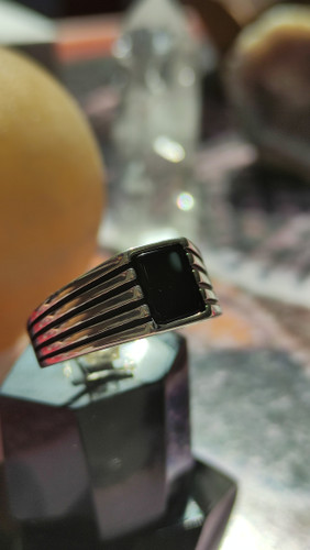 انگشتر مردانه نقره ترک نگین اونیکس